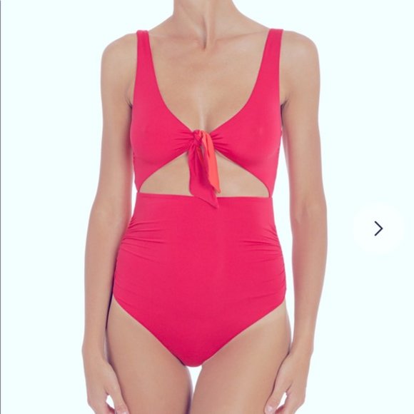 NWT Stella McCartney Contrast Ruching One 1pc Cutout Swim Suit Reversible XS